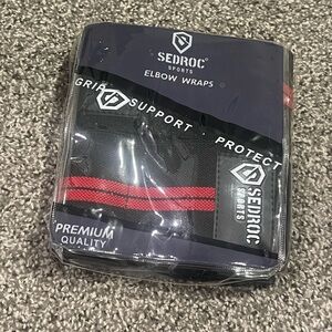 Sedroc Black and Red Elbow Wraps